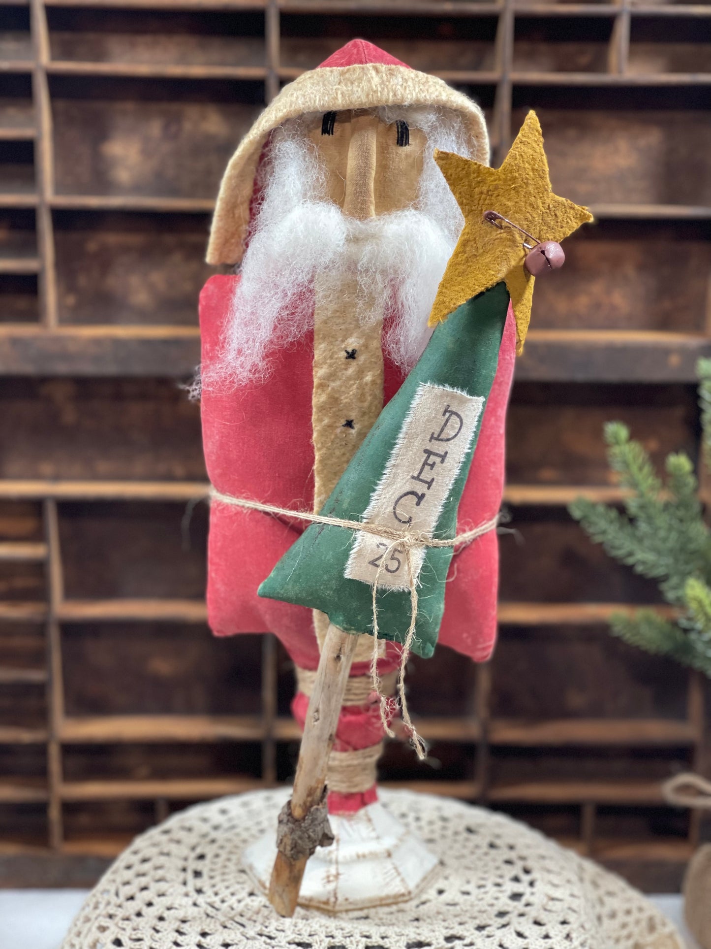 Glass Stand Santa
