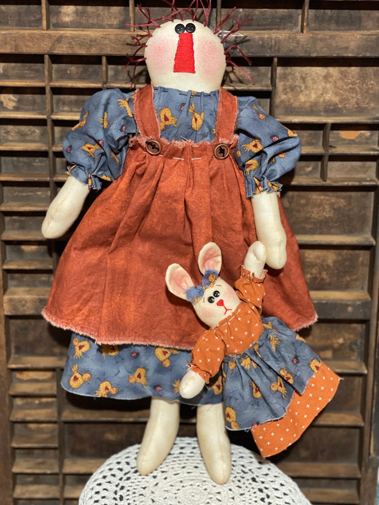 Raggedy Auntie and Her Bunny Doll