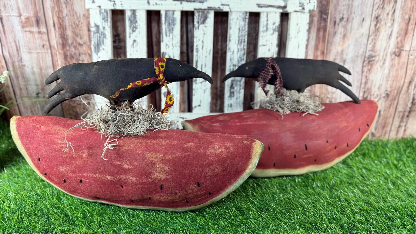Old Timey Watermelon and Crows