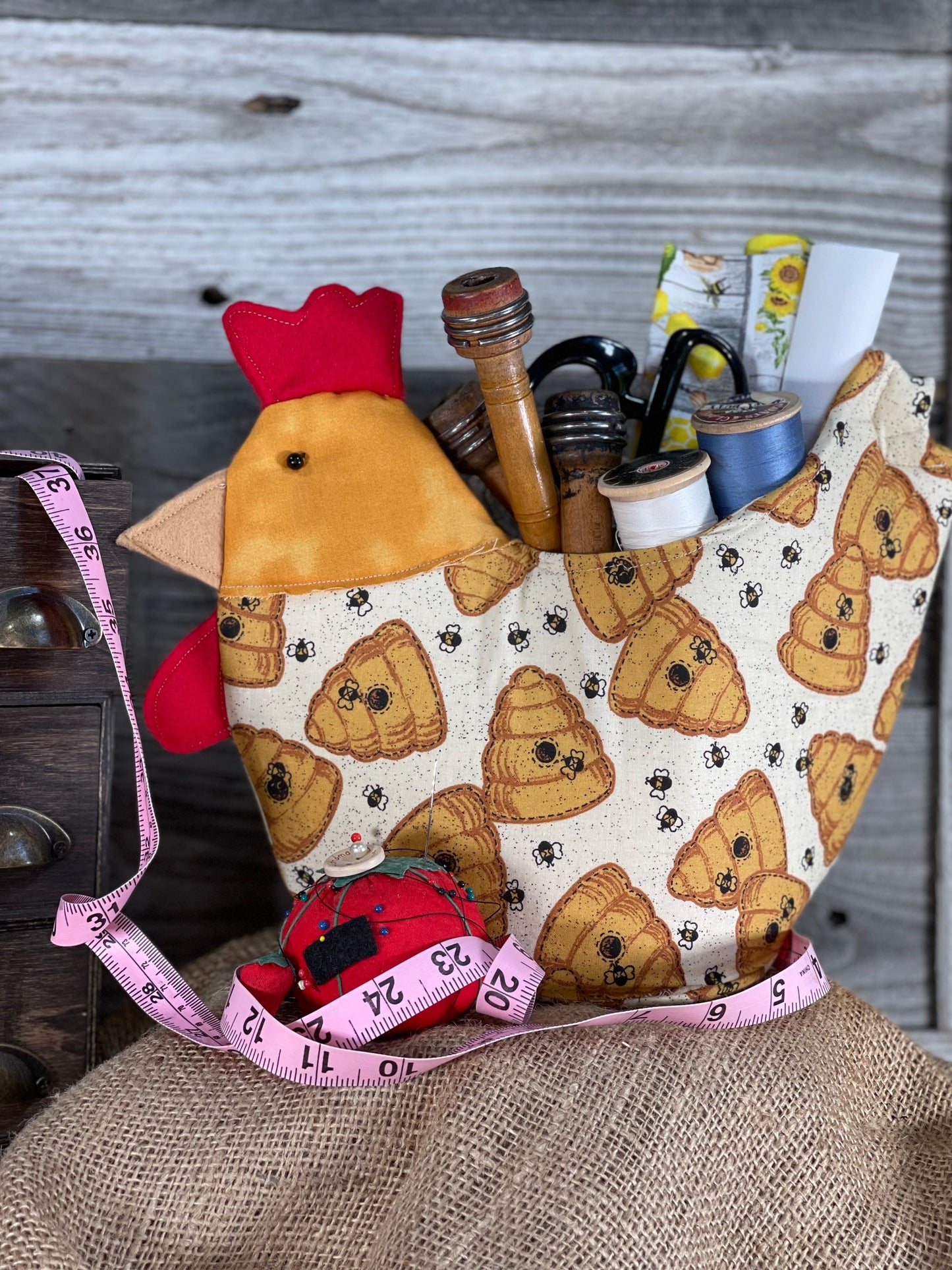 Chicken Sewing Baskets