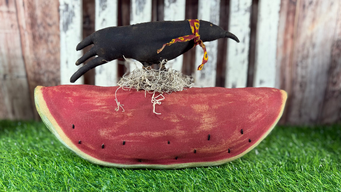 Old Timey Watermelon and Crows