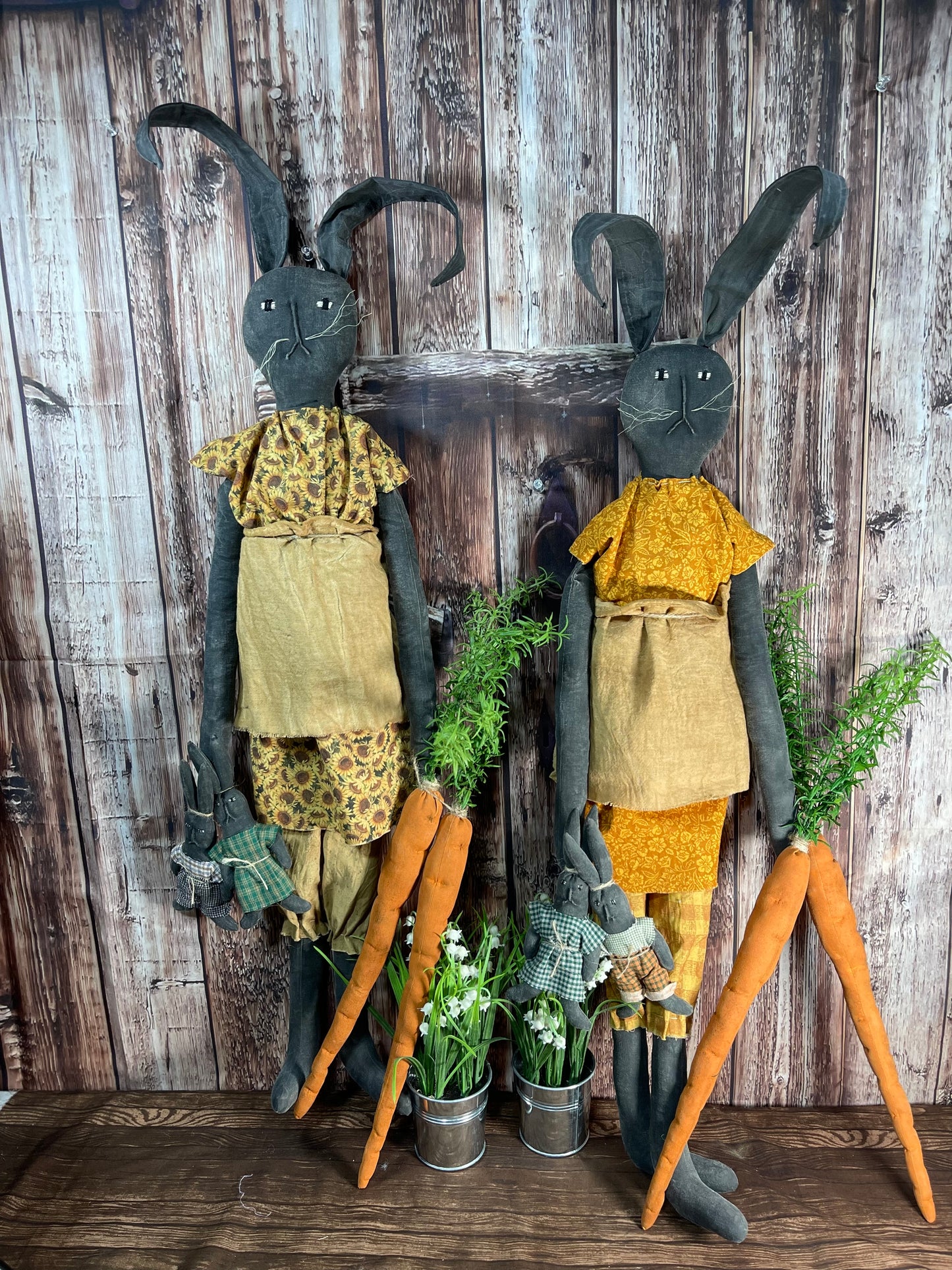 Primitive Garden Bunnies