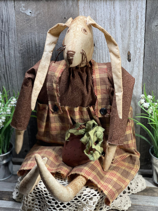 Primitive Bunny with Strawberry